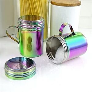 ISO — Iridescent Rainbow Stainless Steel Salt & Pepper Shakers